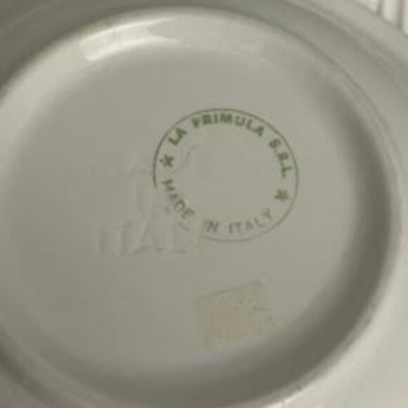 2 Vintage Bowls La Primula Floral Hand Painted Pasta/Fruit Bowls Made In Italy - Picture 7 of 8